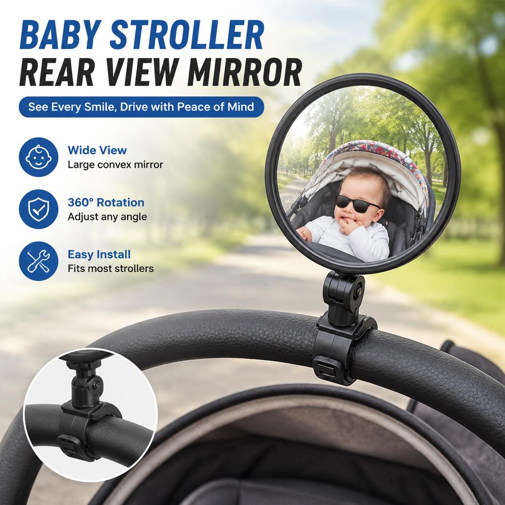 Mirror Handlebar Convex - 2 個自転車ミラー調整可能なハンドルバーリアビュー凸面アクリル広角バックミラー安全自転車ユニバーサルマウンテンロードキッド