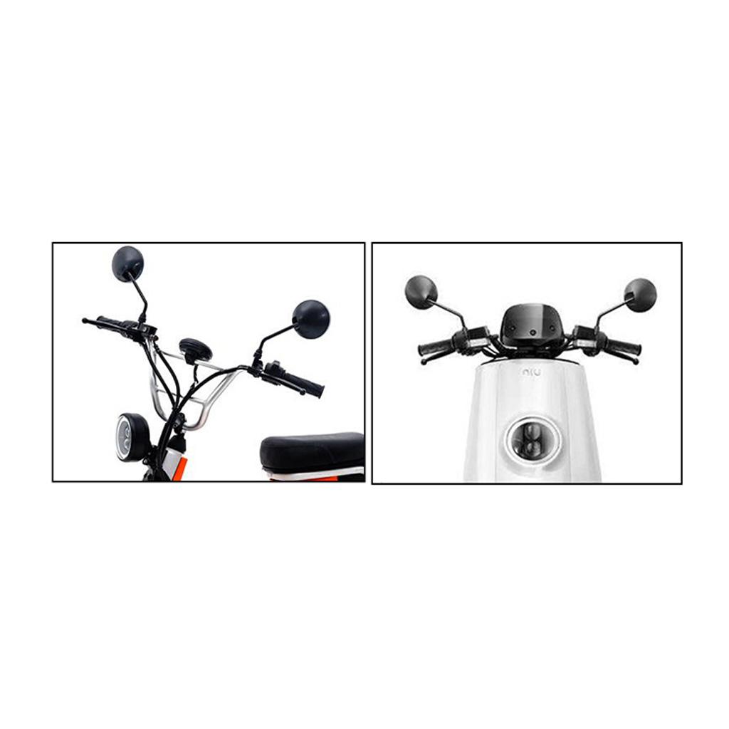 Mirror Handlebar Convex - ユニバーサルオートバイバックミラー 8mm - ハンドルバーマウント凸面バックミラー ATVスクーター用ペア