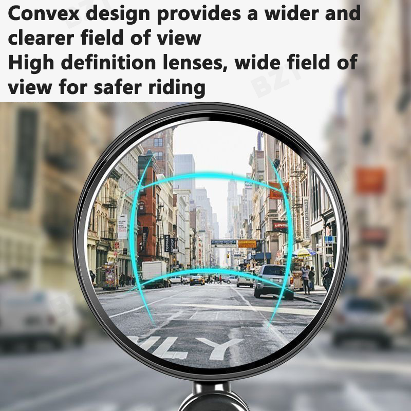 Mirror Handlebar Convex - 自転車、電動自転車、バイク用ユニバーサルハンドルバーバックミラー 360 ° ユニバーサル回転式高解像度凸面鏡