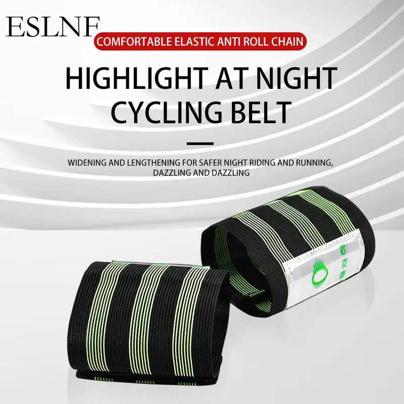 Cycling To Commute - ESLNF ユニバーサル反射自転車安全ストラップ調節可能な足首パンツレッグストラップ高視認性 MTB ロードコミューター夜間サイクリング
