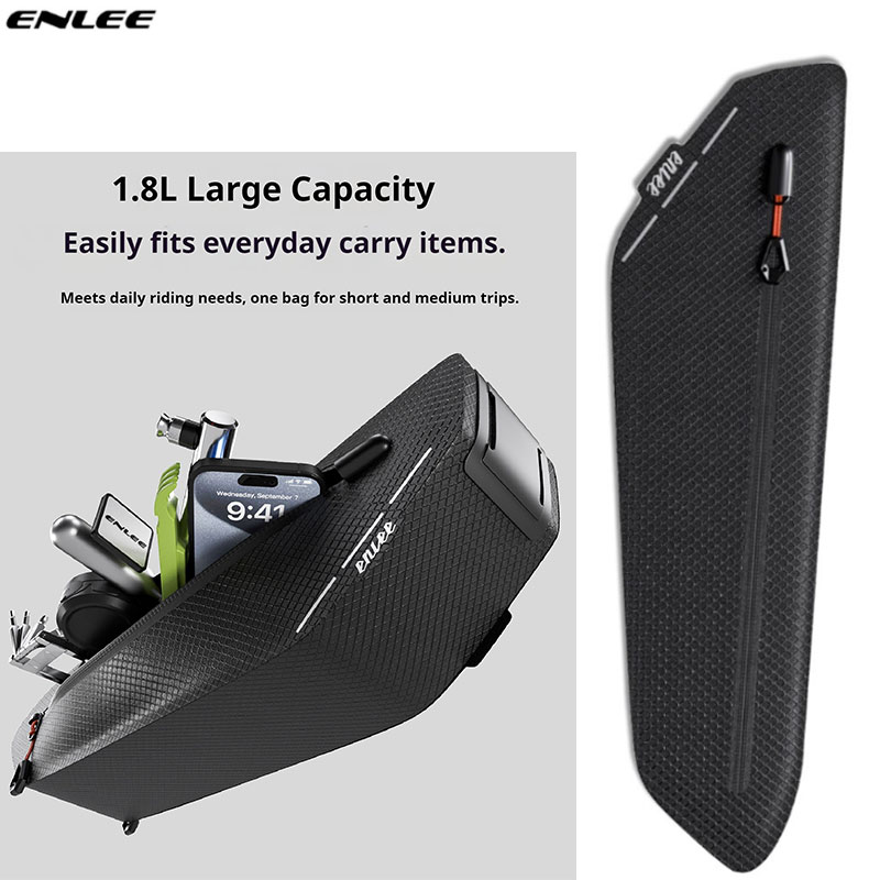 Waterproof Cycling Commute - ENLEE 自転車トップチューブインナーバッグ 通勤用トライアングルバッグ ロードバイク クロスバーツールバッグ 防水サイクリングギア