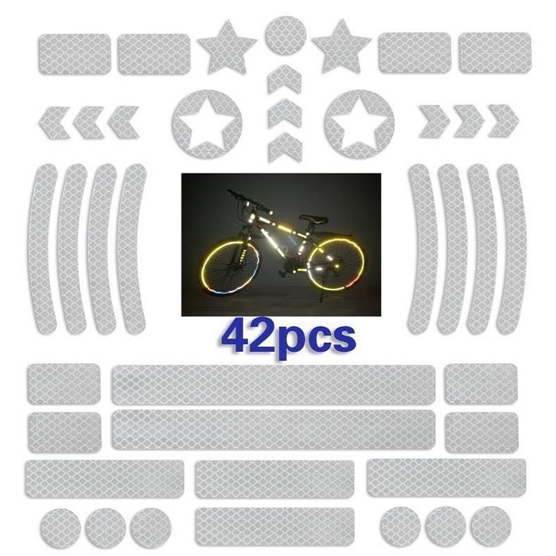 自己粘着性の反射ステッカー,粘着性の粘着性のフットハブ,マウ - Spoke Reflector Set のレビューと価格