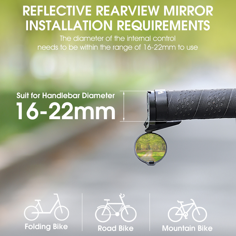 WEST BIKING HD バイクバックミラー ユニバーサ - Mirror Handlebar Convex のレビューと価格
