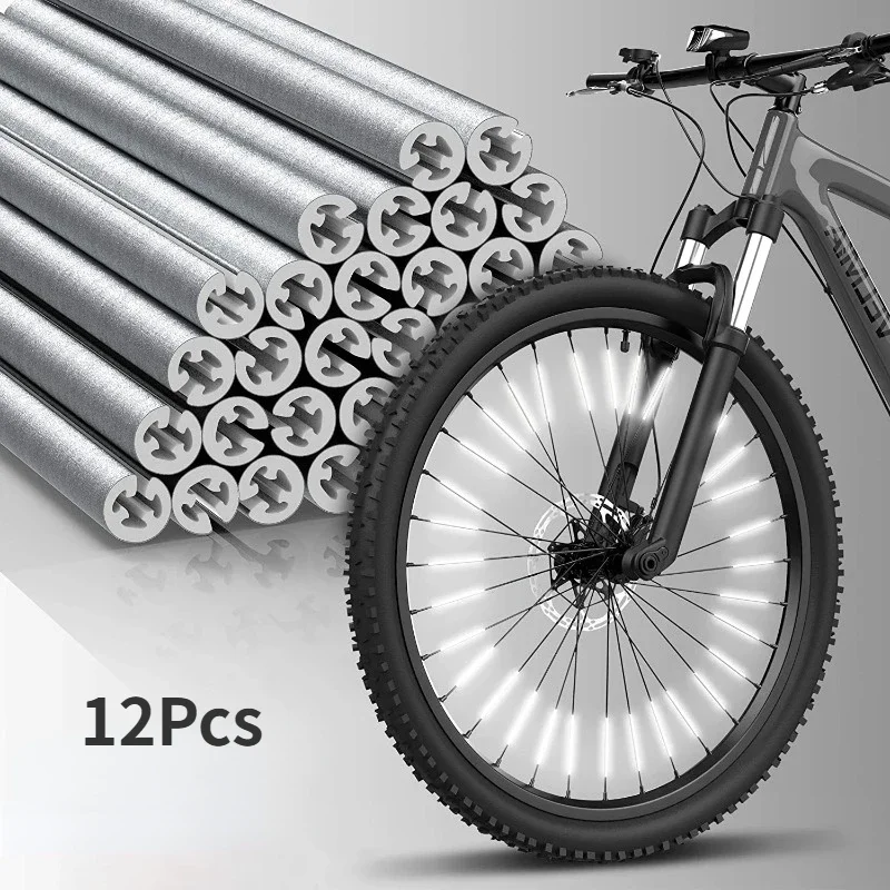 12 ピース/セットチューブ警告ストリップ反射マウントクリッ - Spoke Reflector Set のレビューと価格