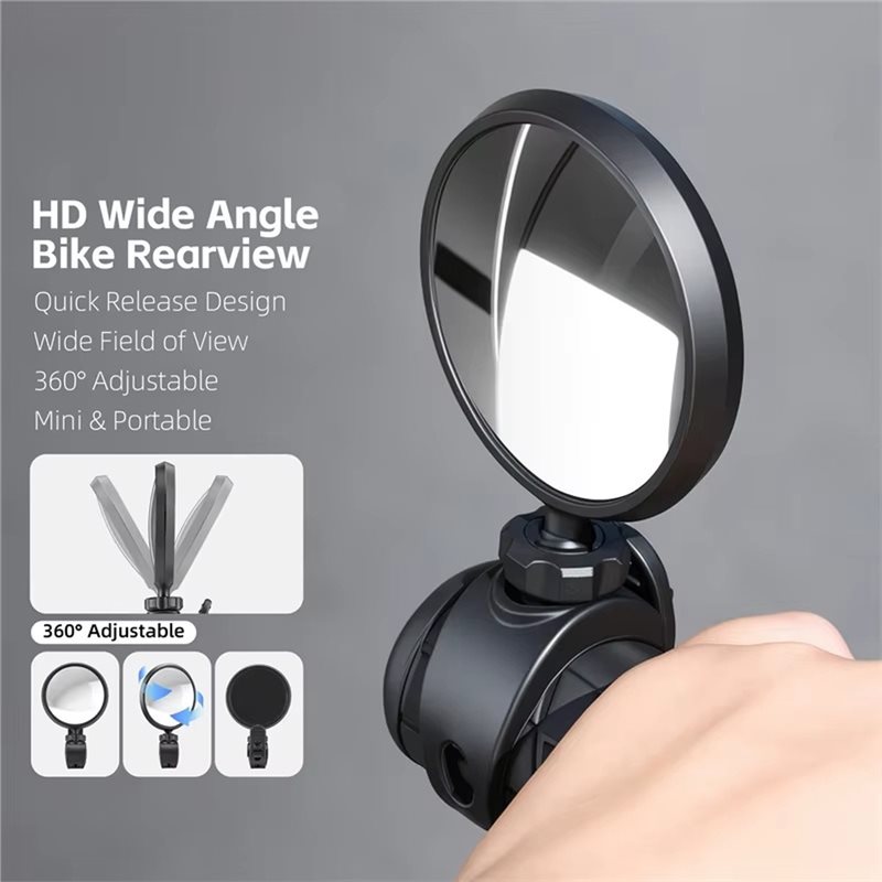 HOTB72A HDバイク用バックミラー 広角360度 °  - Mirror Handlebar Convex のレビューと価格