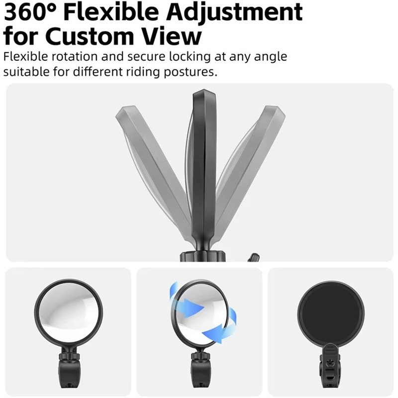 HOTB72A HDバイク用バックミラー 広角360度 °  - Mirror Handlebar Convex のレビューと価格