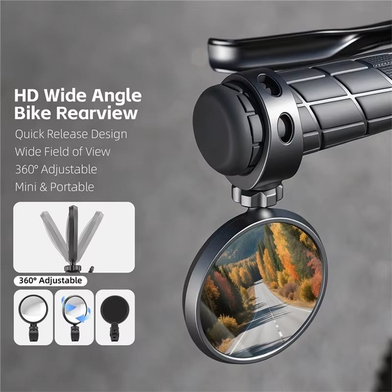 HOTB72A HDバイク用バックミラー 広角360度 °  - Mirror Handlebar Convex のレビューと価格