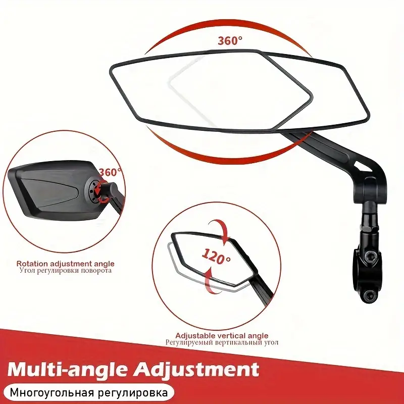 2個入り バイクハンドルバーミラー バックミラー バイクバー - Mirror Handlebar Convex のレビューと価格