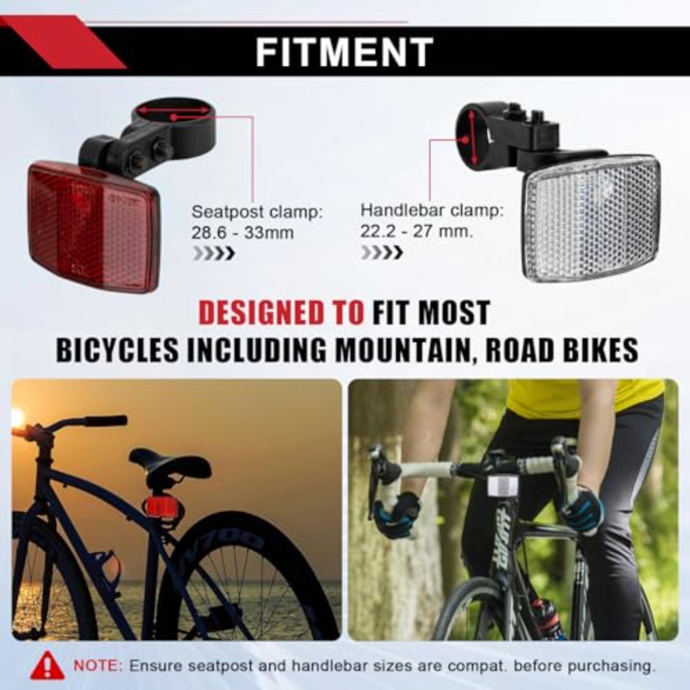 8個入り自転車反射板キット、夜間走行安全反射板セット、ハンド - Spoke Reflector Set のレビューと価格
