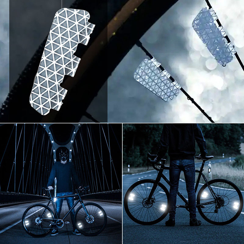 4 ピース/セット自転車反射ステッカーホイールスポークリフレ - Spoke Reflector Set のレビューと価格