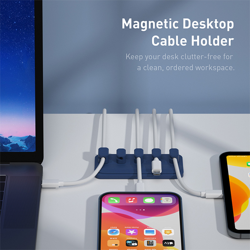 ケーブルオーガナイザー磁気ケーブル管理USBケーブルホルダー - Cable Lock Flexible のレビューと価格