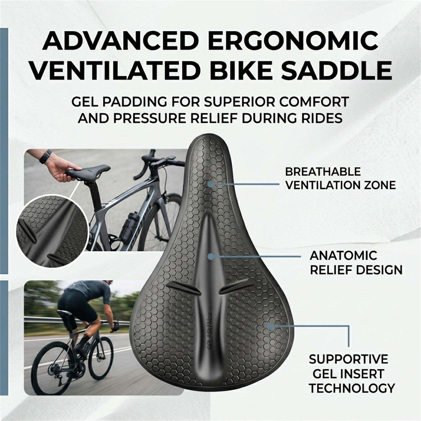 シリコン自転車シートカバー厚みのある痛み防止防水マウンテンバ - Cycling To Commute のレビューと価格