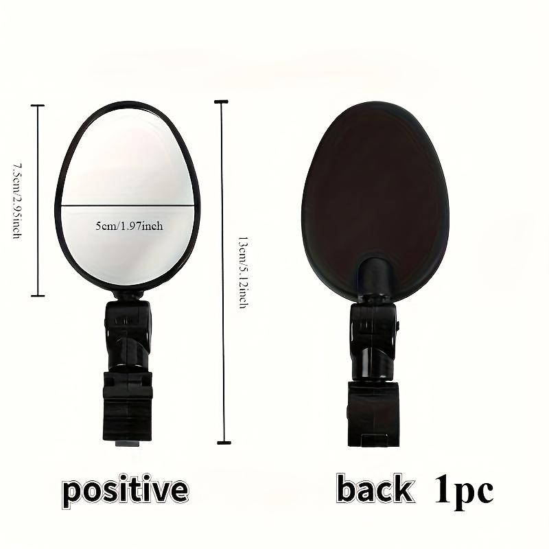 1/2PCS バイクミラー、サイクリング用アクリル凸型楕円形 - Mirror Handlebar Convex のレビューと価格