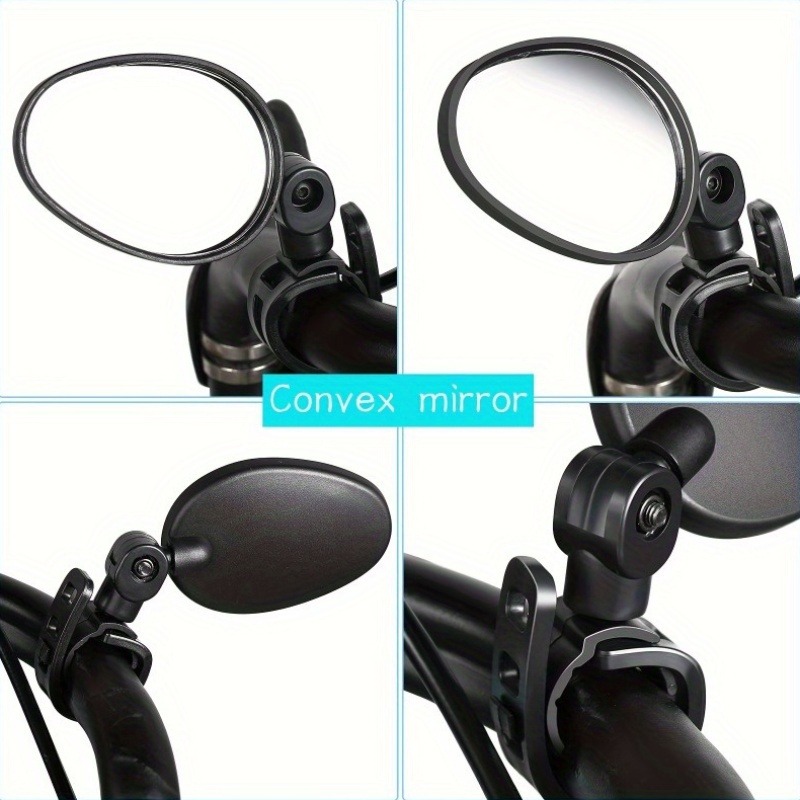 1/2PCS バイクミラー、サイクリング用アクリル凸型楕円形 - Mirror Handlebar Convex のレビューと価格