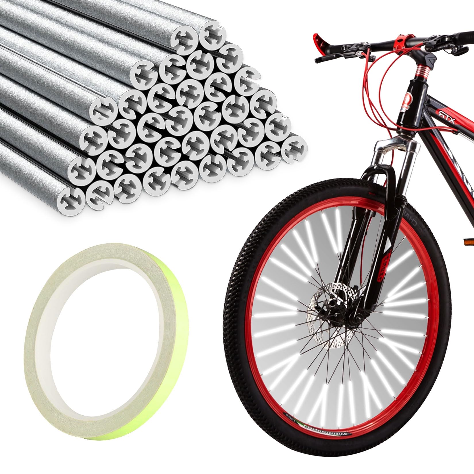 バイクスポークリフレクターセット - 360 °   視認性 - Spoke Reflector Set のレビューと価格