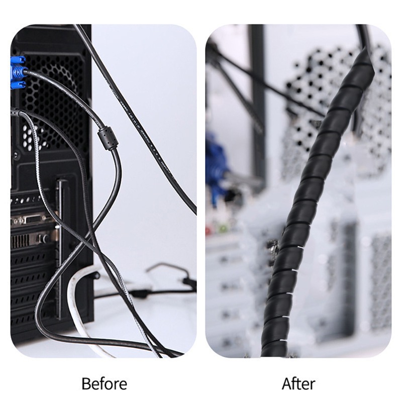スパイラルケーブルワイヤーラップ ケーブルワイヤープロテクタ - Cable Lock Flexible のレビューと価格