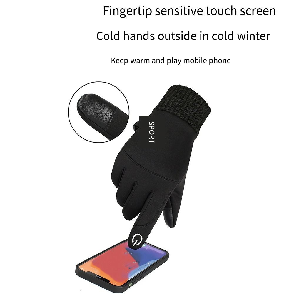 秋と冬のタッチスクリーン手袋防風防水通勤手袋フルフィンガーサ - Waterproof Cycling Commute のレビューと価格