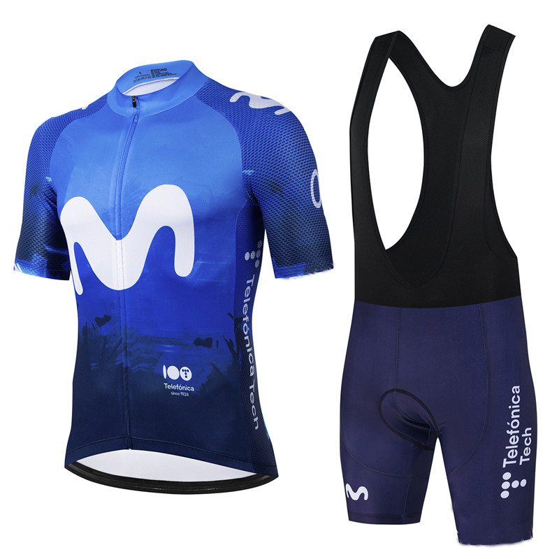 Movistar プロチーム夏サイクリングジャージスーツメン - Cycling Community のレビューと価格