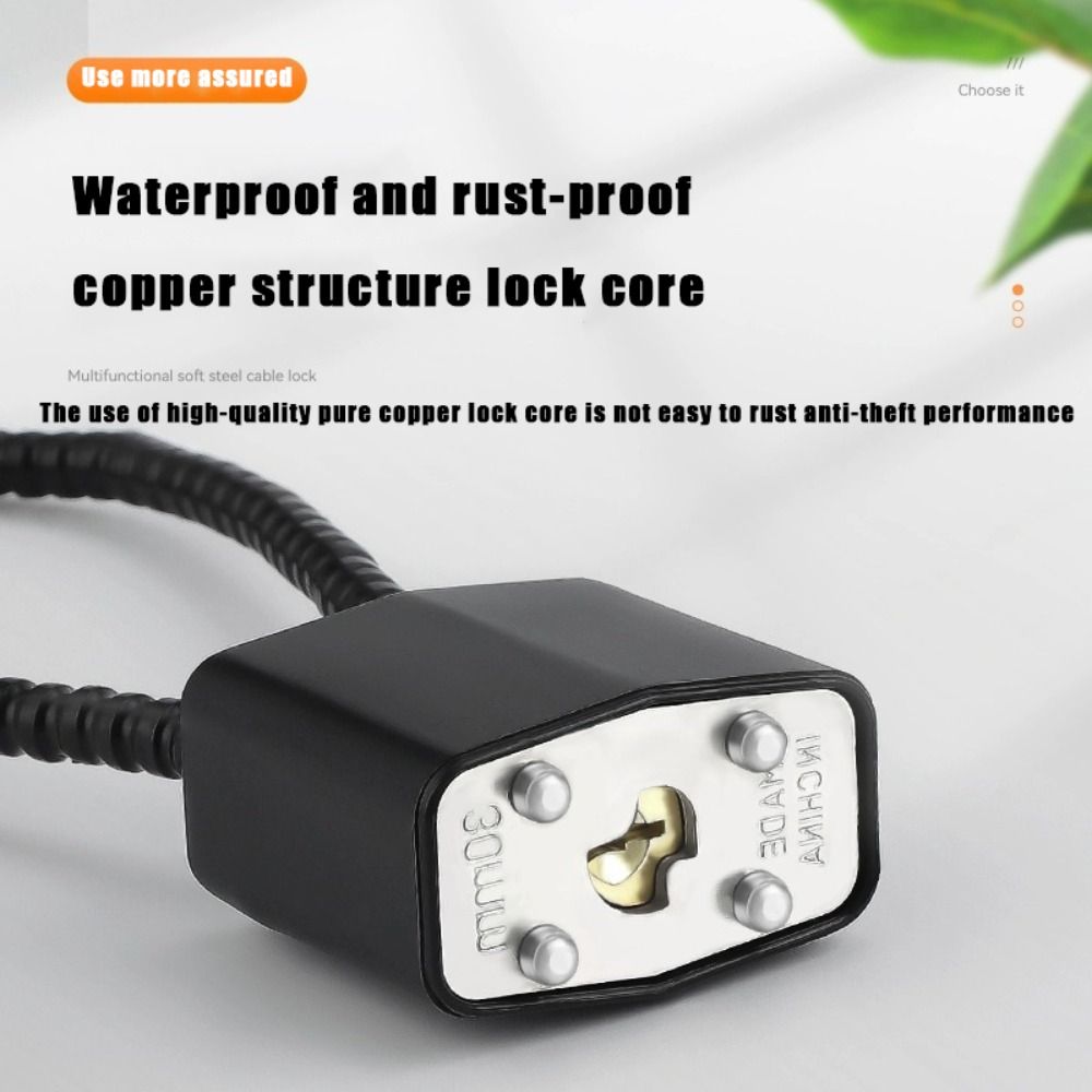 耐久性のある多機能ケーブルロック ソフトタイプ キー付き南京 - Cable Lock Flexible のレビューと価格