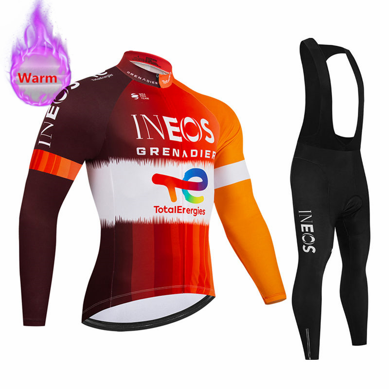 Ineos チーム冬用長袖サーマルフリースサイクリングジャー - Cycling Community のレビューと価格