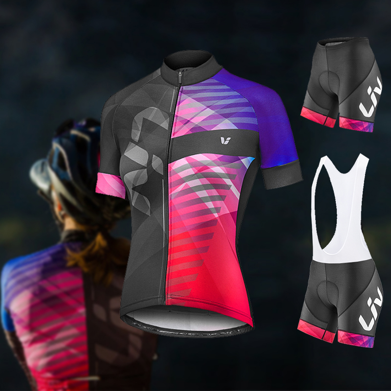 Liv-女性のサイクリングショーツとジャージのセット,チーム - Cycling Community のレビューと価格