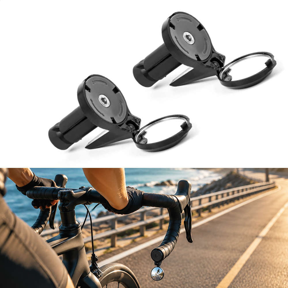 自転車ハンドルバーエンドミラー 自転車リアビューHDミラー  - Mirror Handlebar Convex のレビューと価格