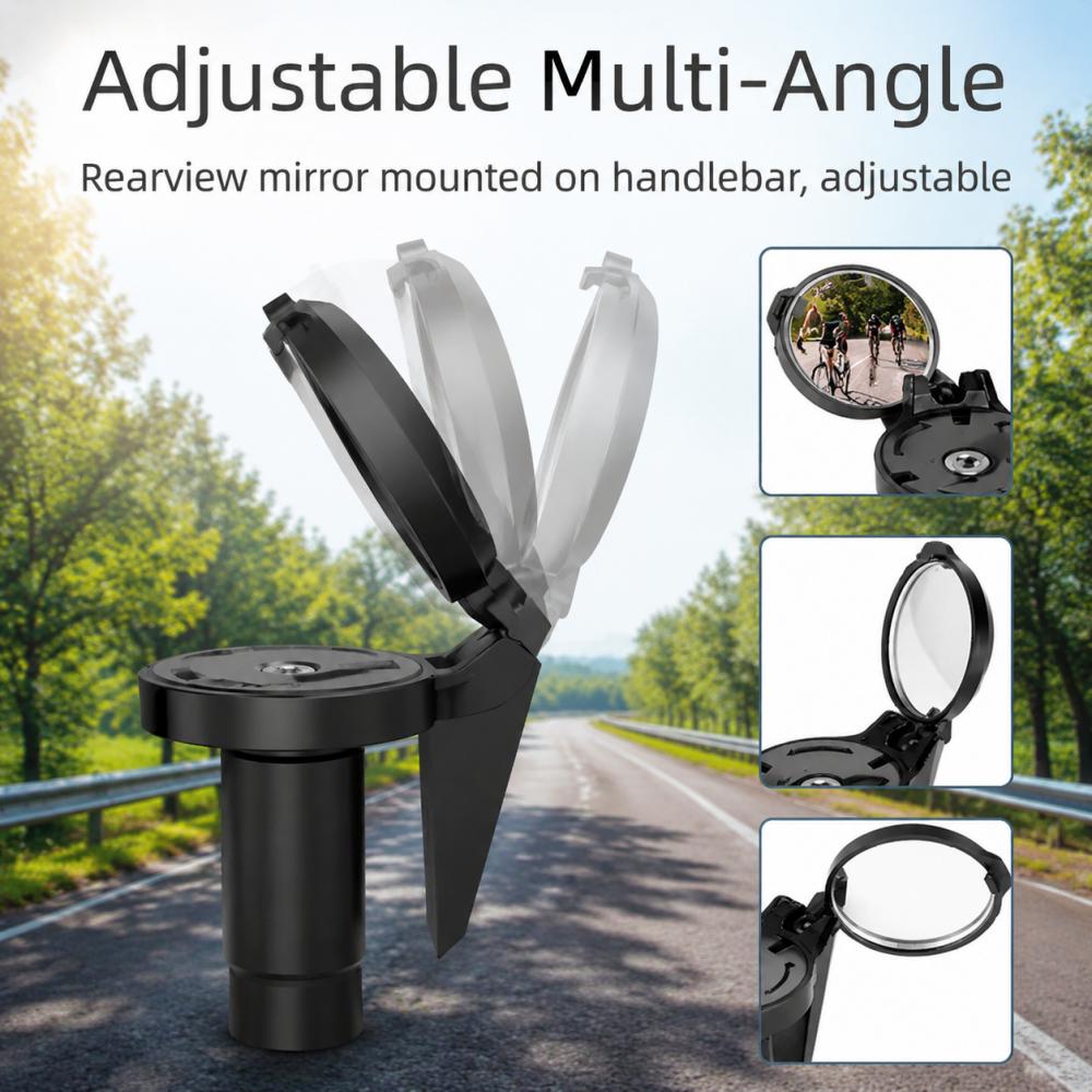 自転車ハンドルバーエンドミラー 自転車リアビューHDミラー  - Mirror Handlebar Convex のレビューと価格