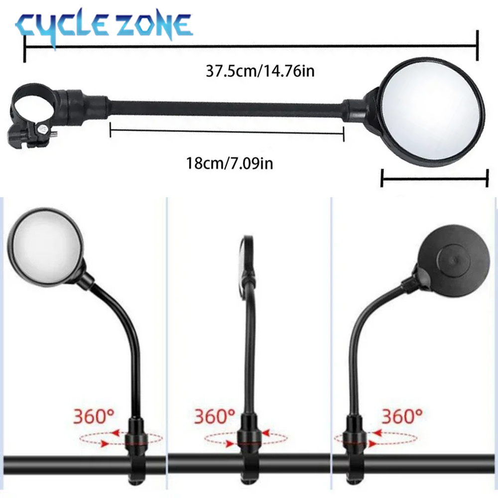 自転車ミラー自転車ハンドルバーバックミラー回転可能と調整可能 - Mirror Handlebar Convex のレビューと価格