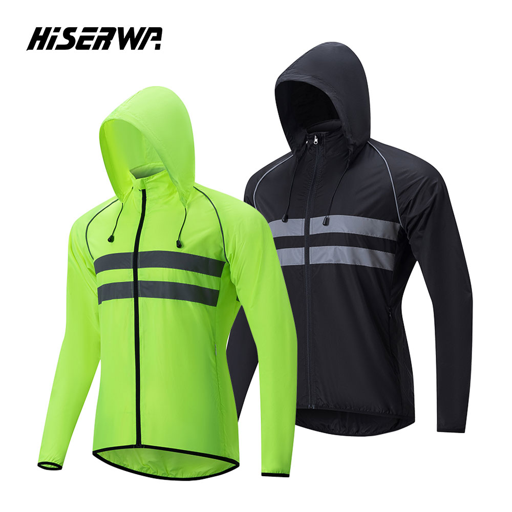 HISERWA サイクリングウインドブレーカー防風防水反射自 - Cycling Commuter Jacket のレビューと価格